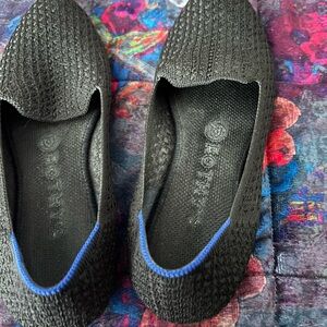 Rothy’s black stitched loafers 7.5